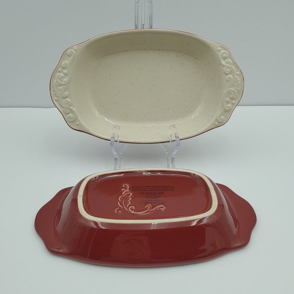 Pfaltzgraff Weir in Your Kitchen Cayenne Oval Appetizer Plates Au Gratins Bakers - Picture 1 of 5